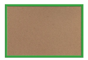 Tablica korkowa w ramie DREWNIANEJ KOLOROWEJ 60x90 zielona