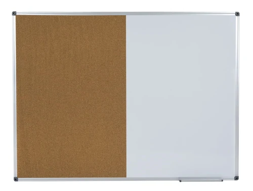 Tablica duo magnetyczno-korkowa rama alu. BASIC 90x120