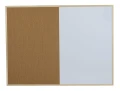 Tablica duo magnetyczno-korkowa rama drewniana 60x90
