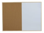 Tablica duo magnetyczno-korkowa rama drewniana 60x90