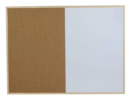 Tablica duo magnetyczno-korkowa rama drewniana 60x90