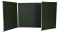 Tablica Tryptyk zielona magnetyczno - kredowa 100x170x340