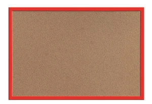 Tablica korkowa w ramie DREWNIANEJ KOLOROWEJ 60x90 czerwona