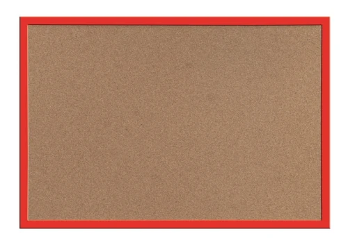 Tablica korkowa w ramie DREWNIANEJ KOLOROWEJ 60x90 czerwona