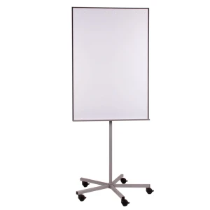 Flipchart magnetyczny suchościeralny jezdny 5 kółek 70x100
