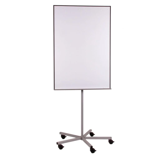Flipchart magnetyczny suchościeralny jezdny 5 kółek 70x100