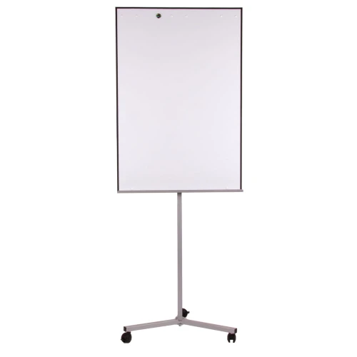 Flipchart magnetyczny suchościeralny jezdny 3 kółka 70x100